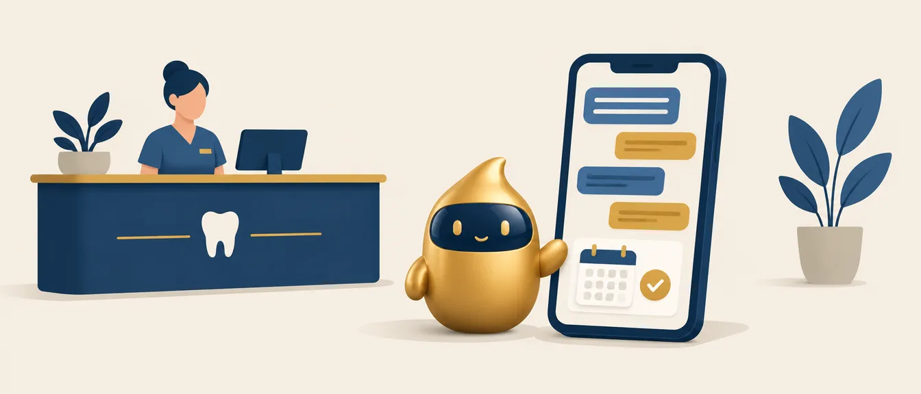 Chatbot para WhatsApp de una clínica dental que conversa con el paciente y confirma la cita